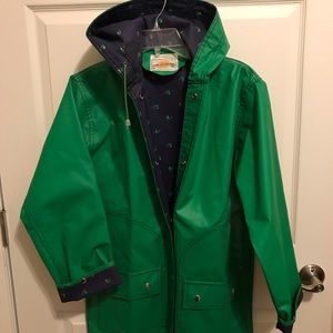Kelly Green raincoat